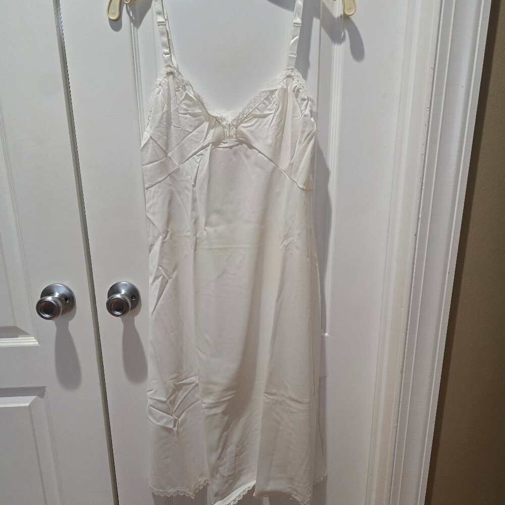 Vintage Shadowline White Slips Lot of 2